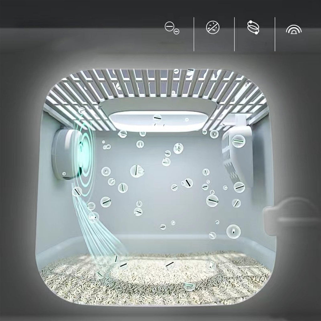 Fully Enclosed Extra Large Cat Litter Box D231253