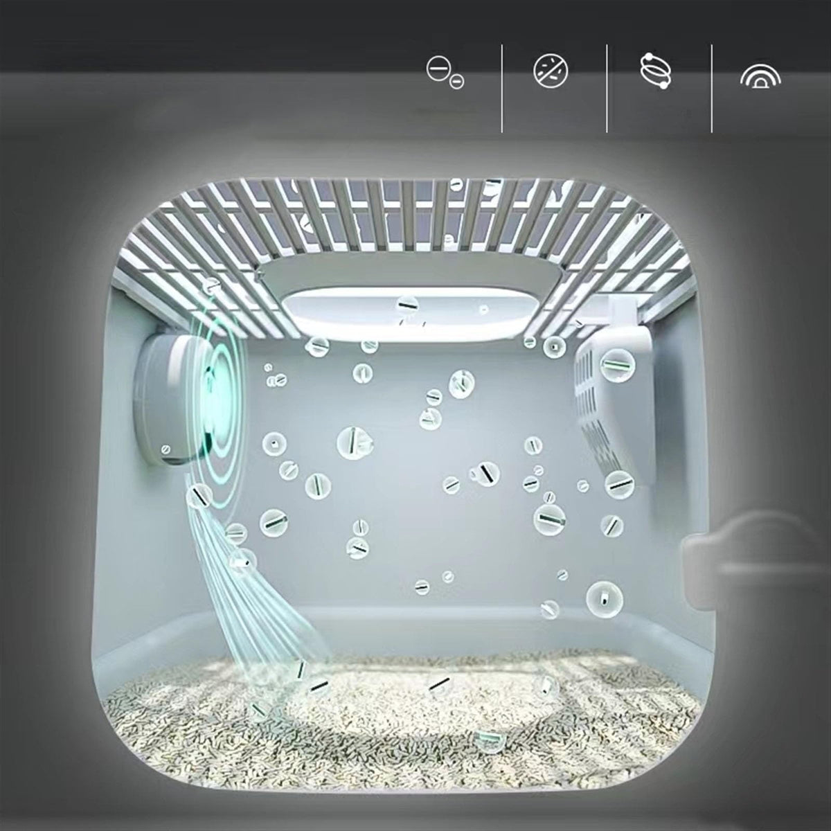 Fully Enclosed Extra Large Cat Litter Box D231253
