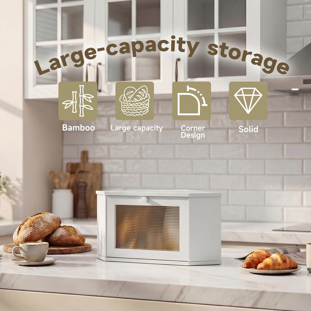 White Medium Bread Box B6771