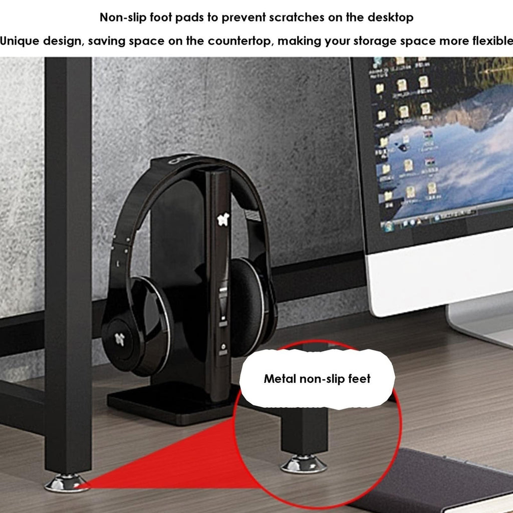 2-Tier White Desktop Bookshelf C617