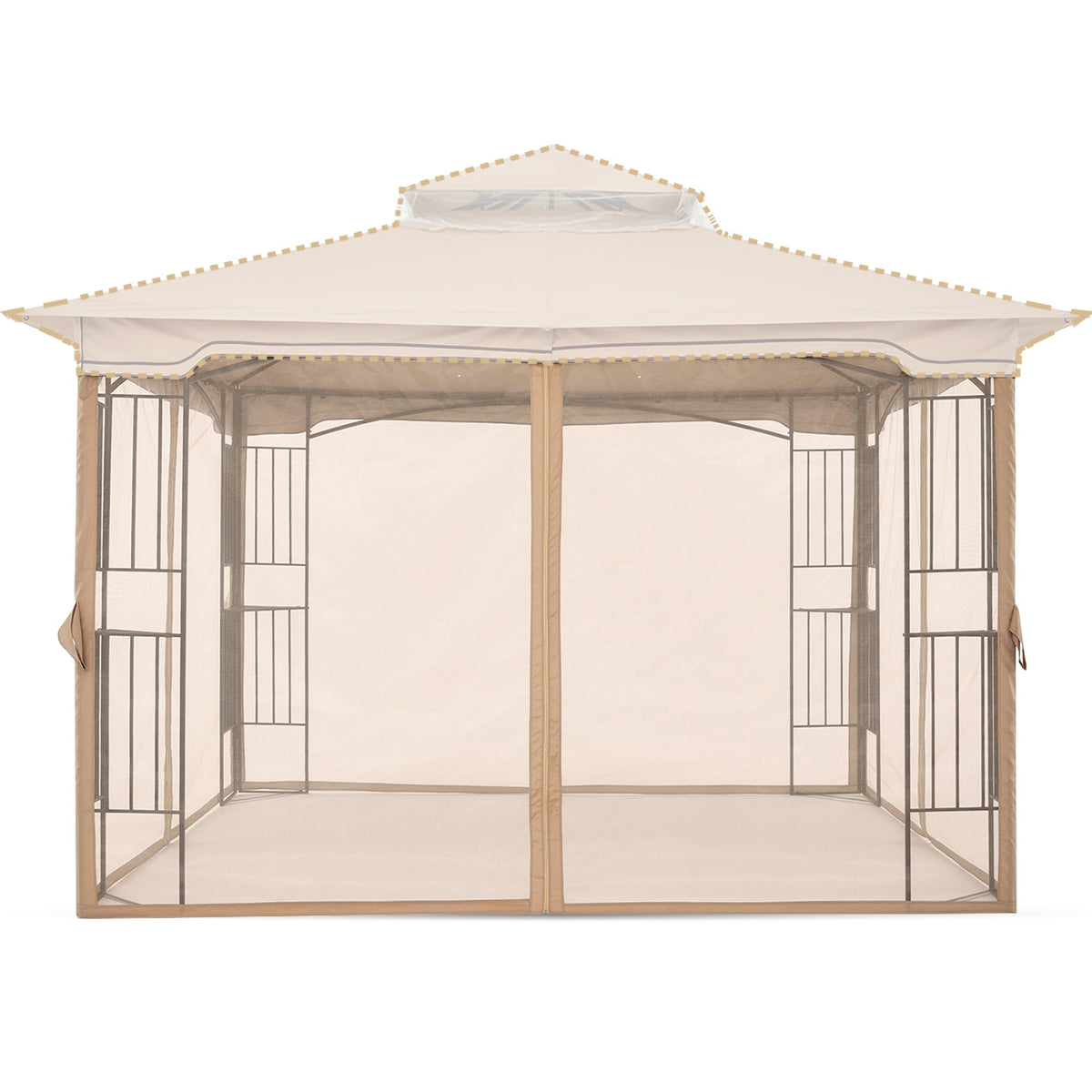 Beige 10x10 ft Gazebo Screen Walls Z17662