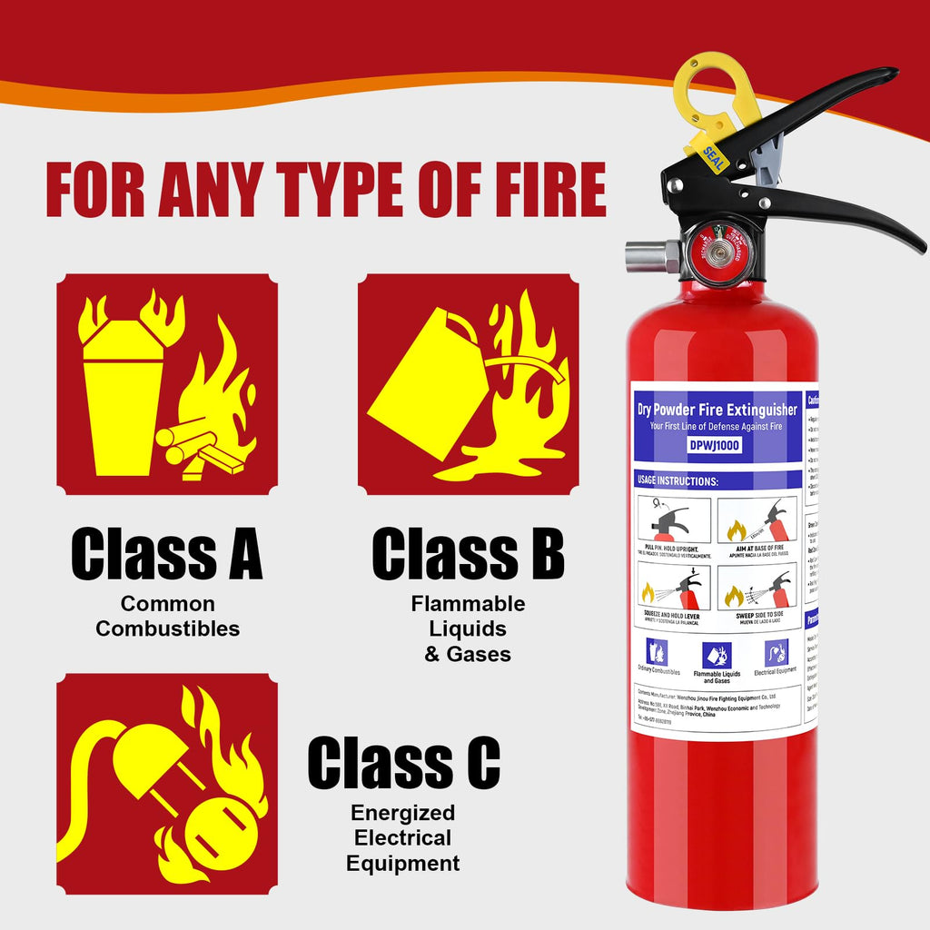 2 Pack 2.5 lb ABC Dry Chemical Fire Extinguisher H289391