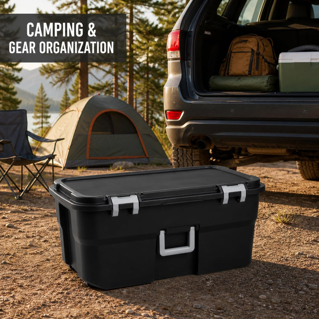 Camping Gear Storage Trunk with Wheels Q74686