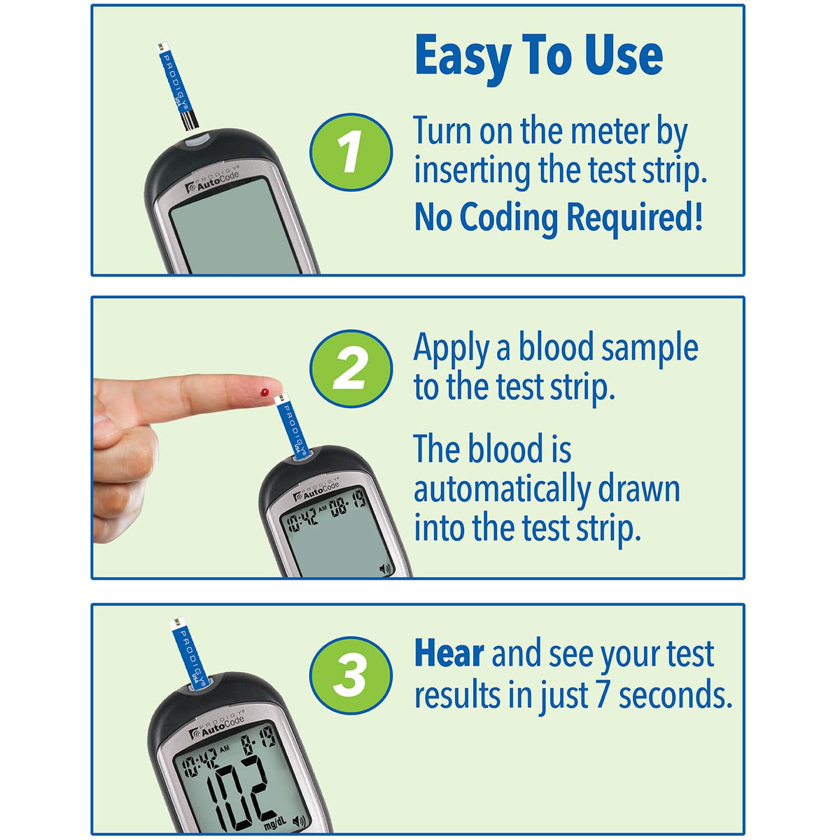 Blood Glucose Monitoring System with Talking Meter and Lancing Device O6173