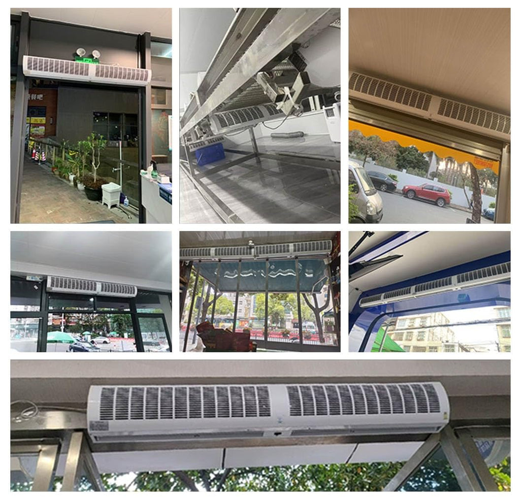 Over Door Air Curtain Fan with Remote Control 60cm Q566444