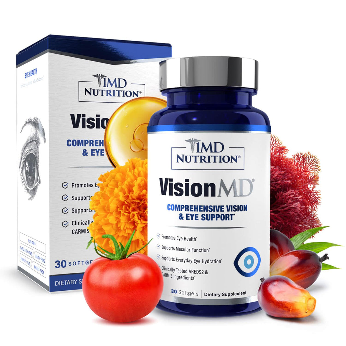 Eye Vitamin Supplement with Lutein & Zeaxanthin 30 Softgels C65570