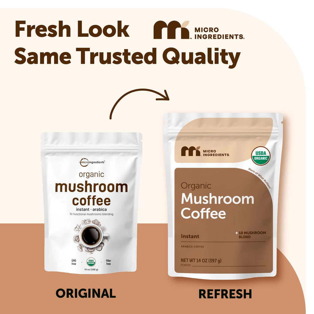 Organic Instant Mushroom Coffee, 14 oz Medium Roast Arabica D88881