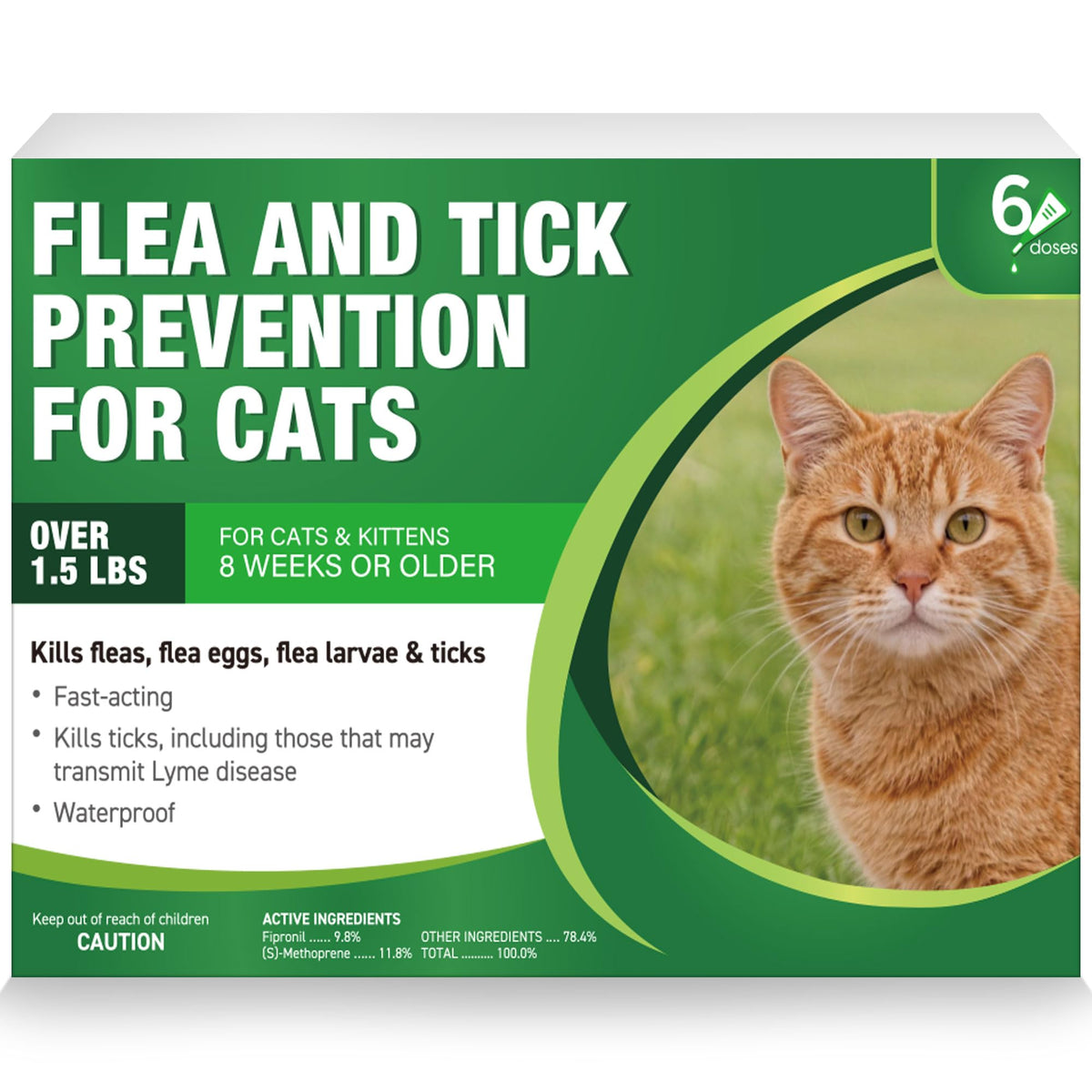 Cat Flea and Tick Treatment 6-Month Supply P36412