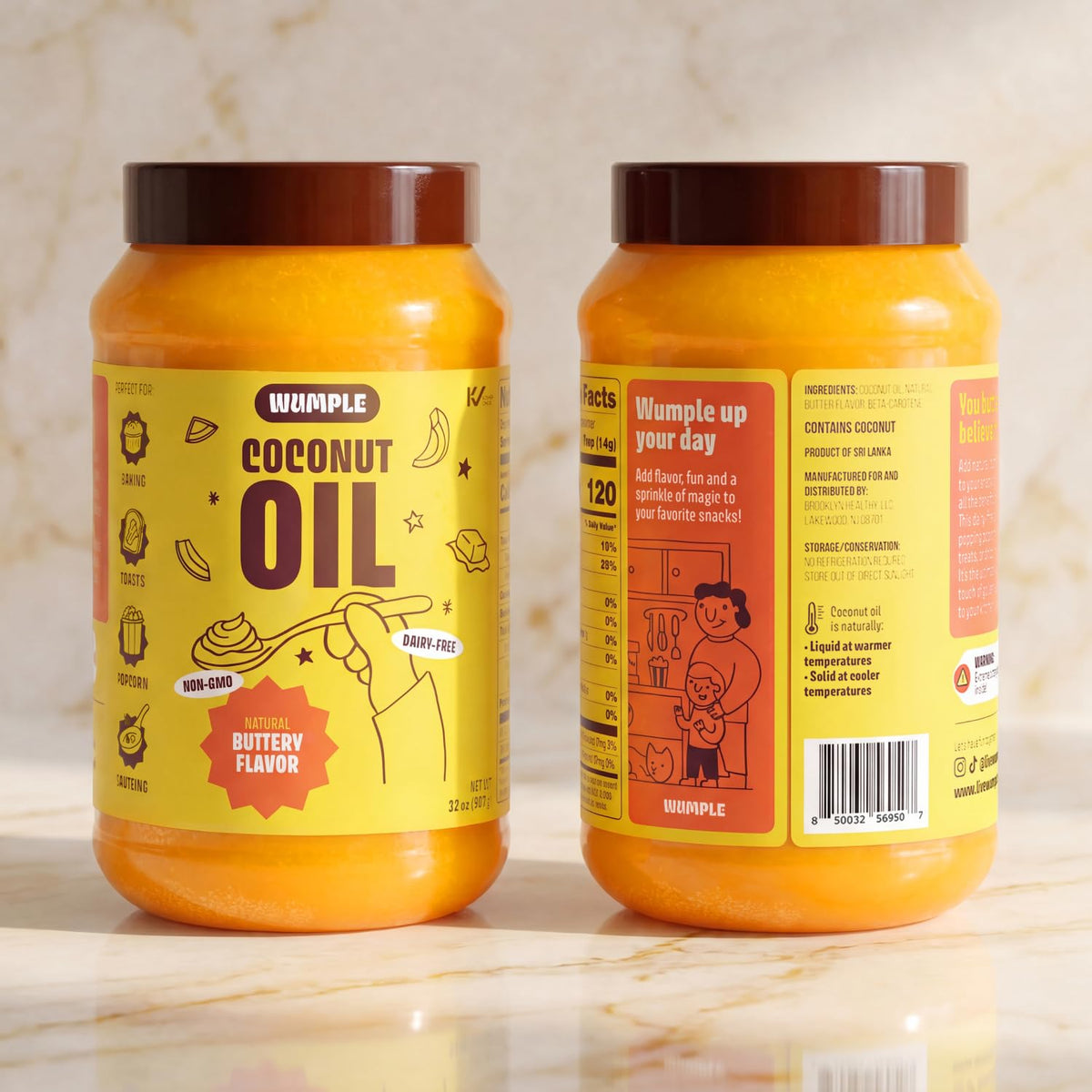 Natural Butter Flavored Coconut Oil 32 oz N728438