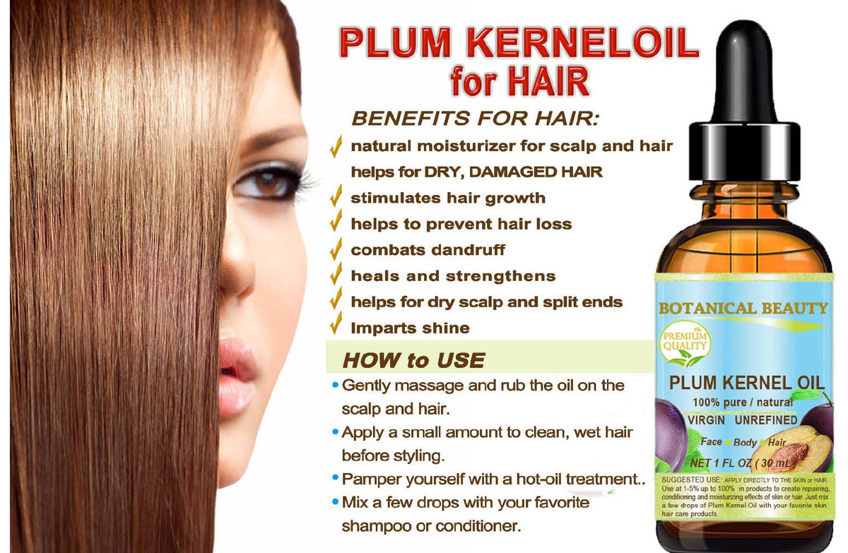 100% Pure Natural Virgin Unrefined Cold Pressed Plum Kernel Oil 1 oz M32214