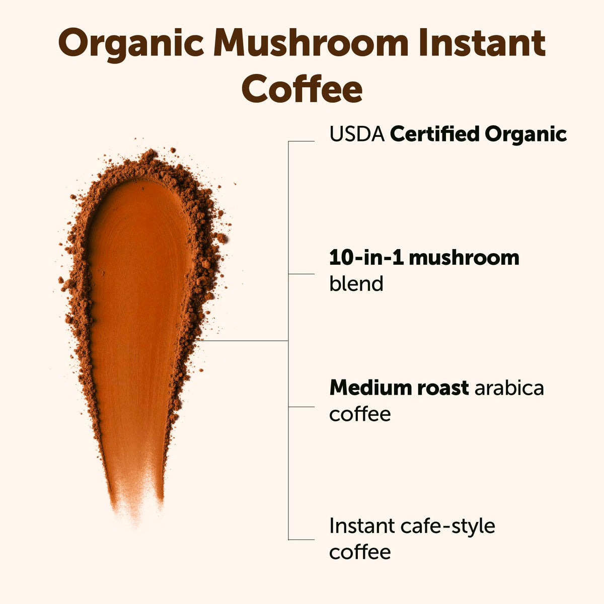 Organic Instant Mushroom Coffee, 14 oz Medium Roast Arabica D88881