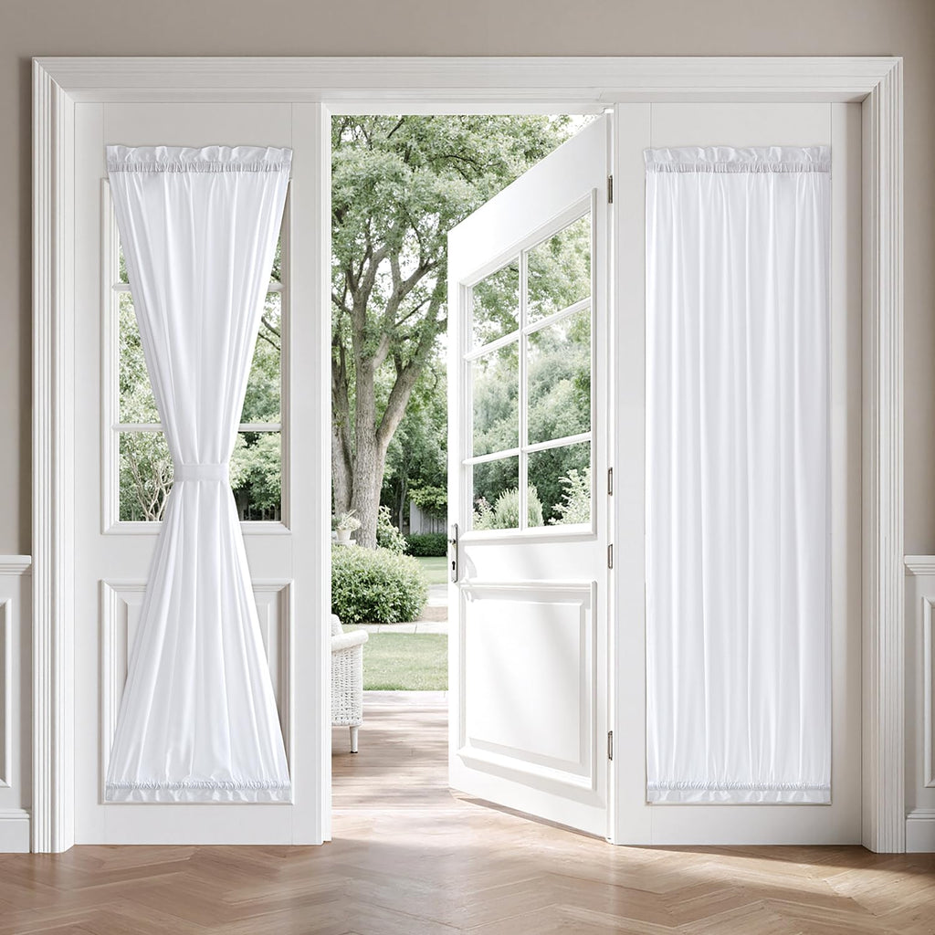 White Sidelight Curtains 2 Panels 26 x 72 inches E2837