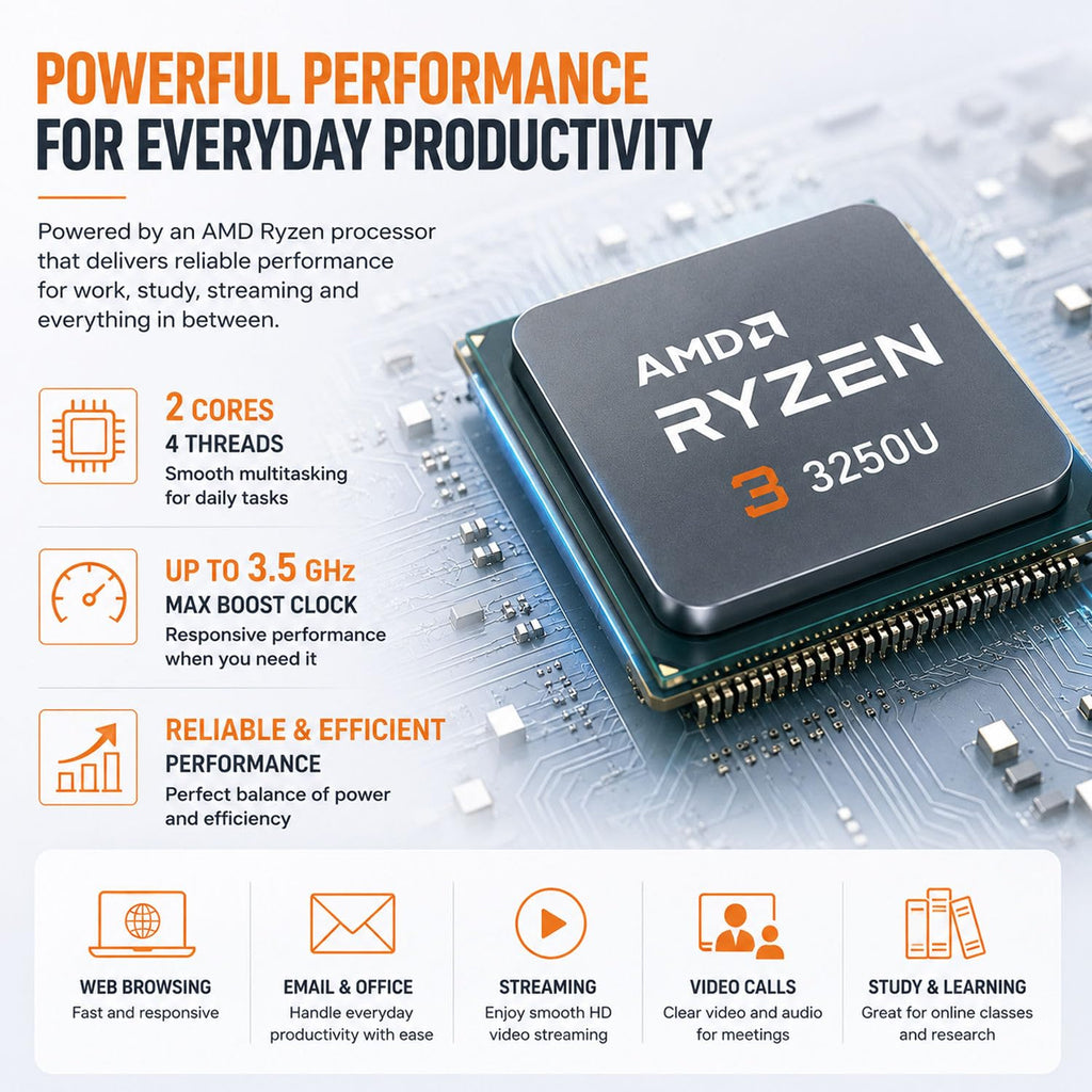 17.3" Touchscreen Laptop AMD Ryzen 3 16GB RAM 512GB SSD V15685