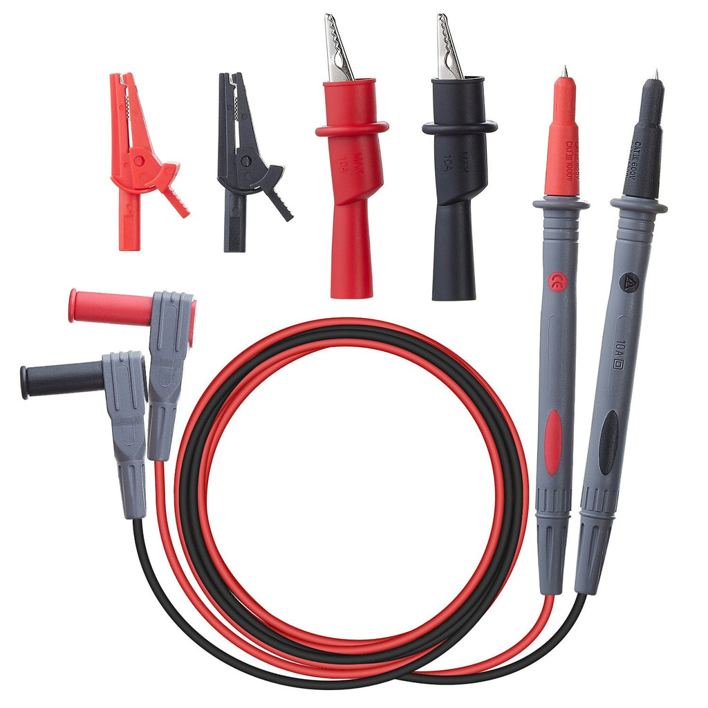 Silicone Multimeter Test Leads with Alligator Clips R2937