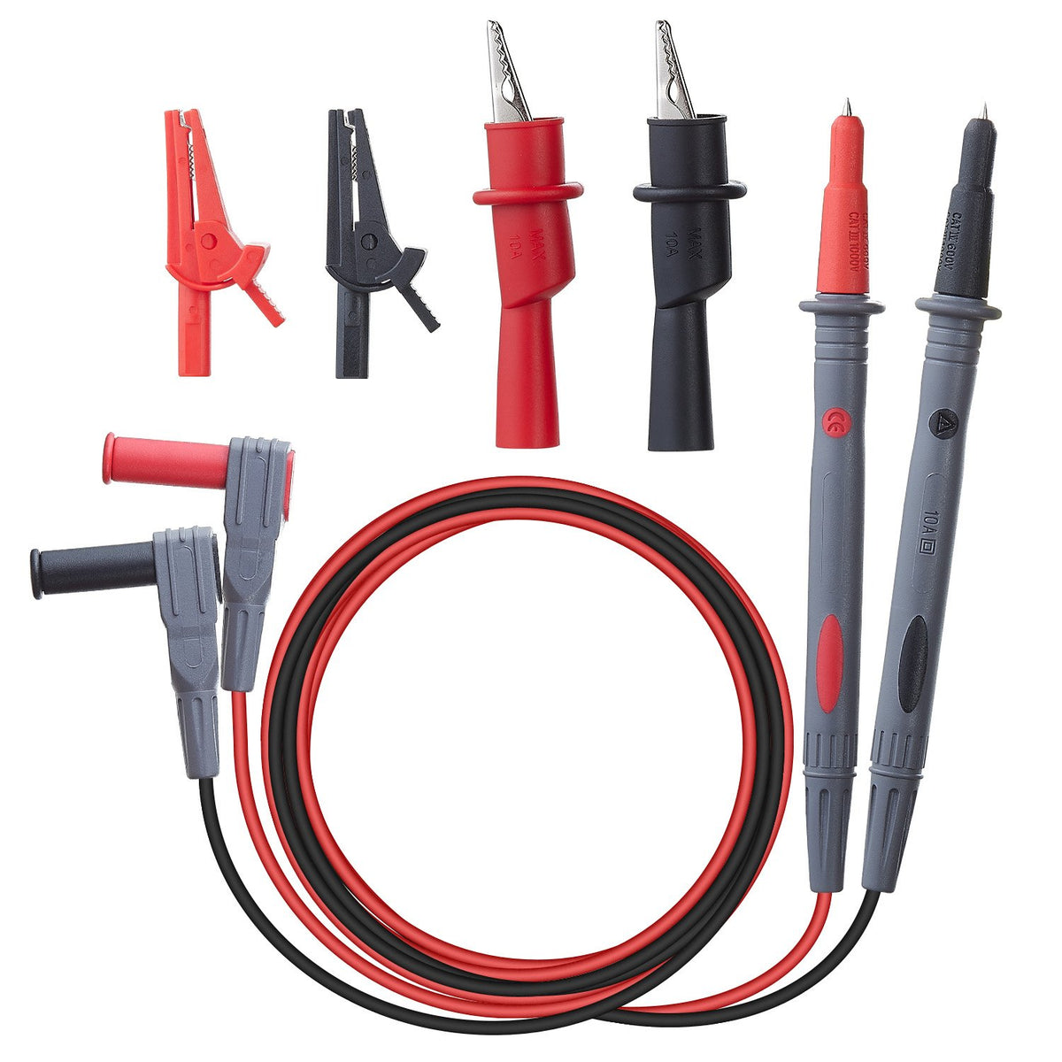 Silicone Multimeter Test Leads with Alligator Clips R2937