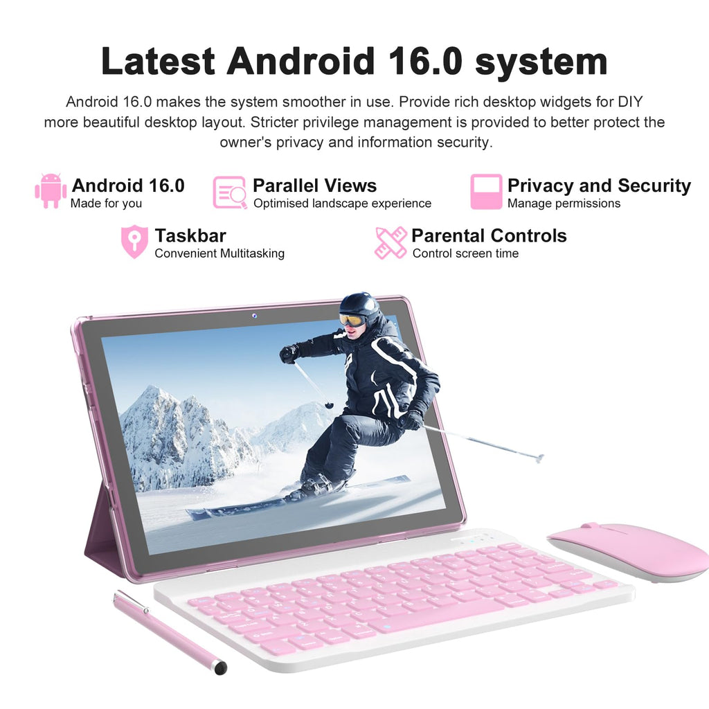 Android 16 Tablet 10 Inch 12 GB RAM 64GB ROM 2 in 1 Tablet PC T54901