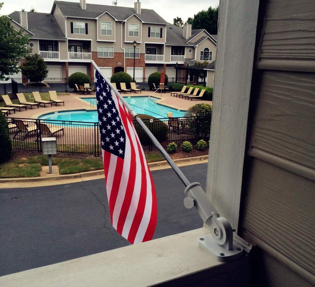 1 Inch Aluminum Wall Mount Flag Pole Bracket P944