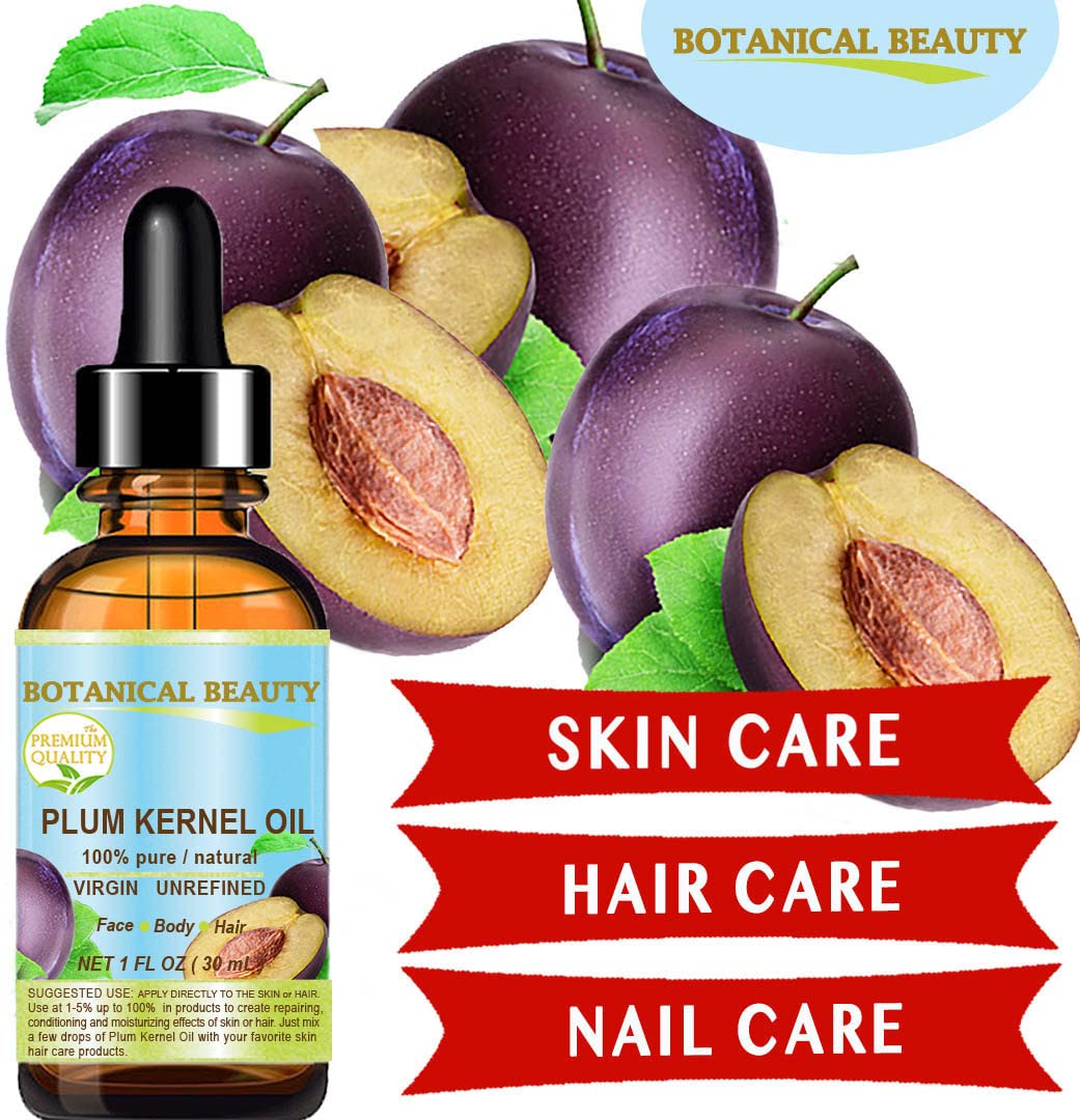 100% Pure Natural Virgin Unrefined Cold Pressed Plum Kernel Oil 1 oz M32214