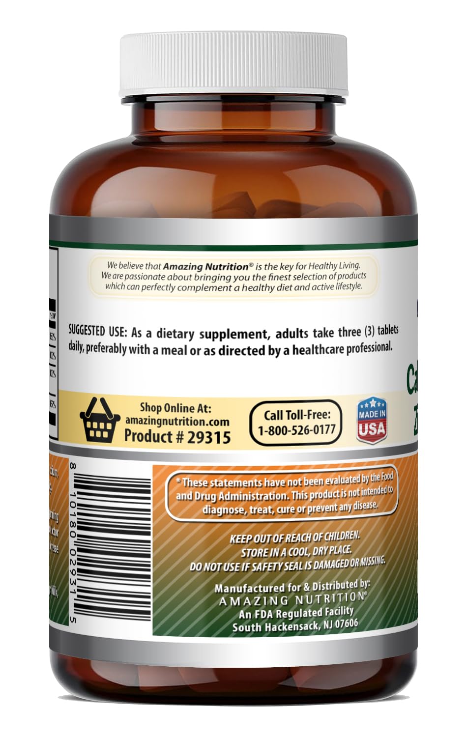 Calcium Magnesium Zinc D3 Tablets L7568
