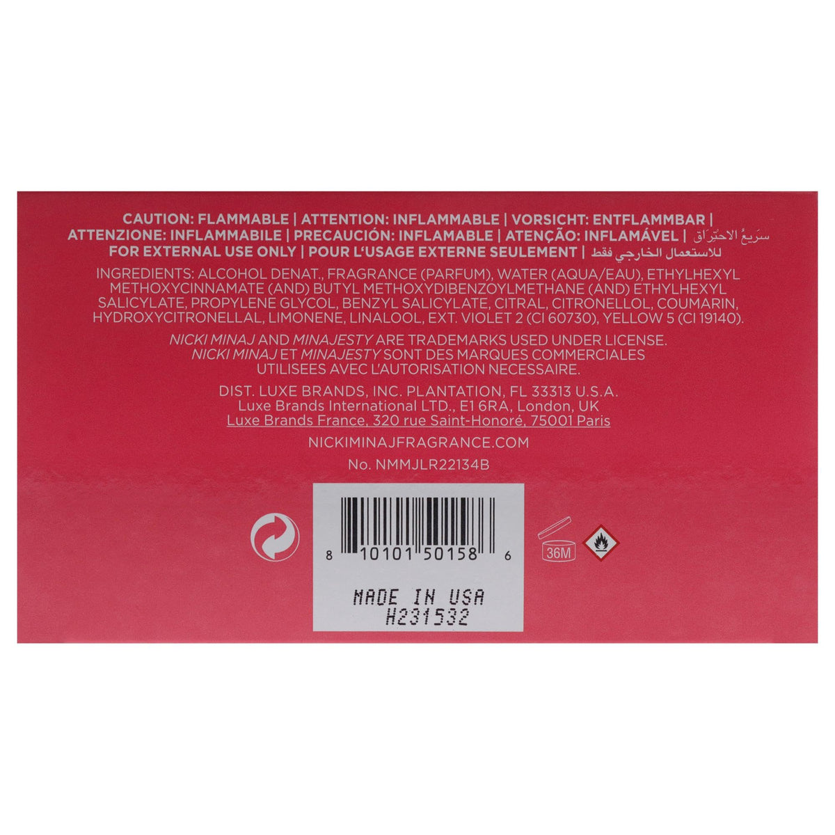 Eau de Toilette Spray 3.4 Ounce L995