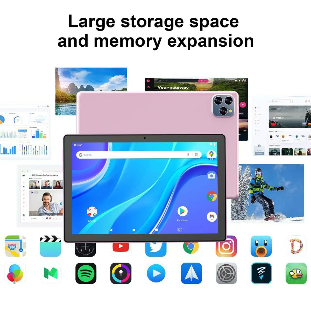 Android 16 Tablet 10 Inch 12 GB RAM 64GB ROM 2 in 1 Tablet PC T54901