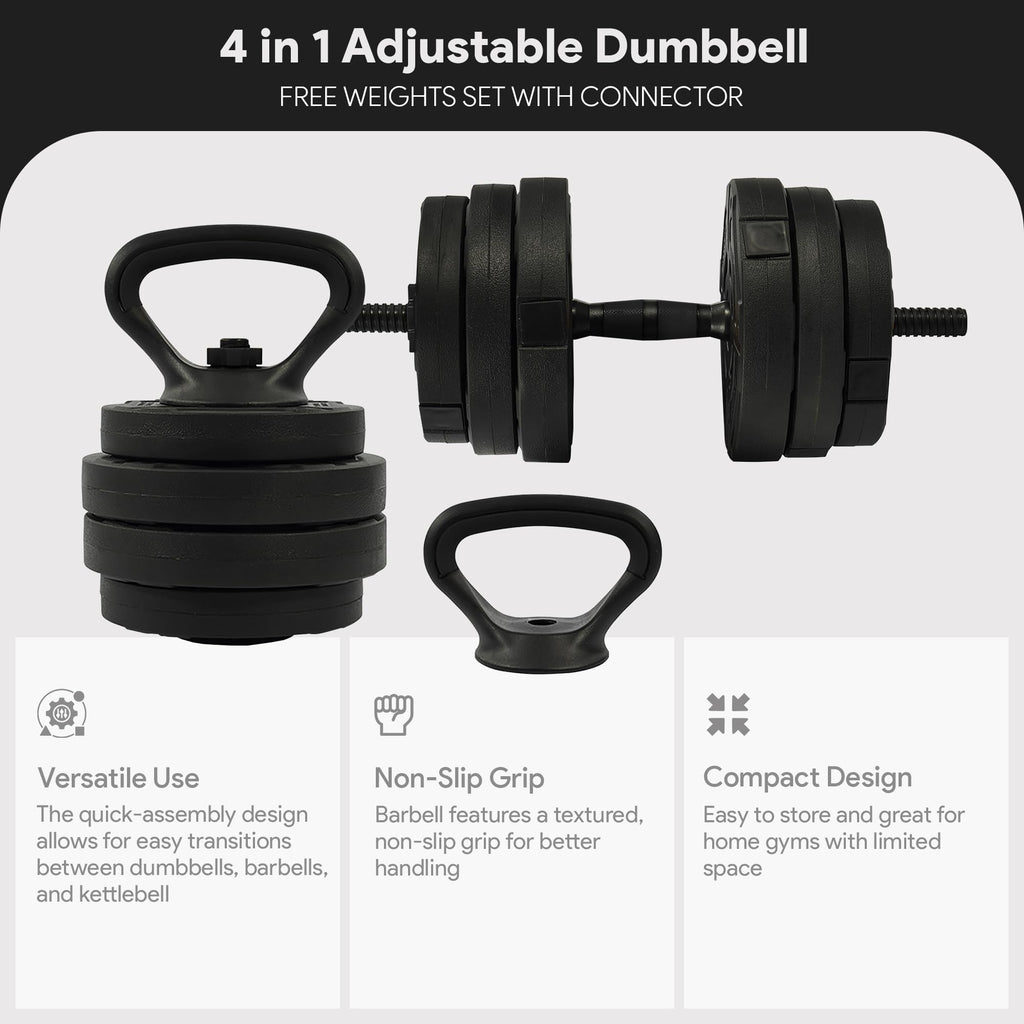 Adjustable Dumbbell Set 60 Lbs Black G423815