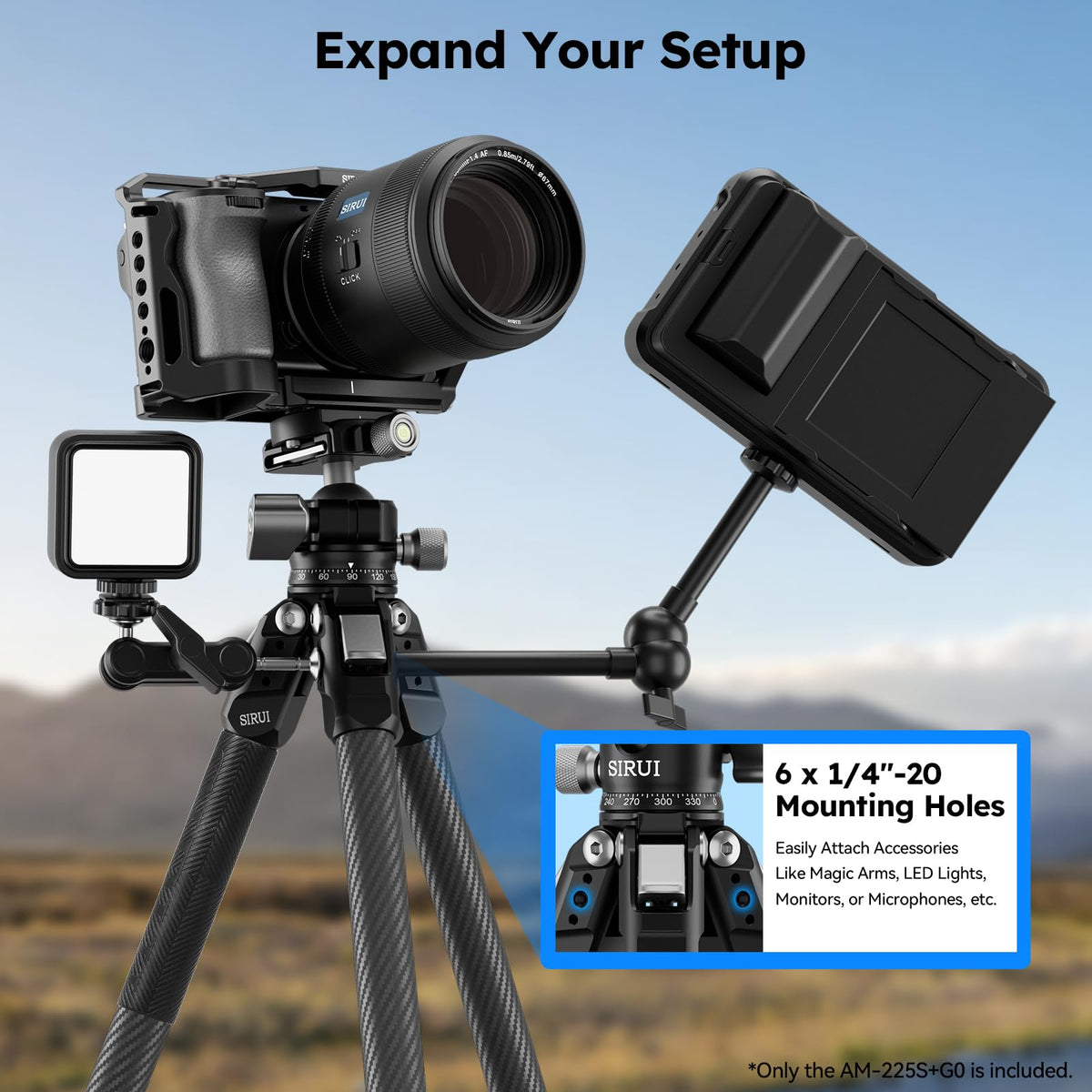 Carbon Fiber Travel Tripod with Quick Release Plate D1524