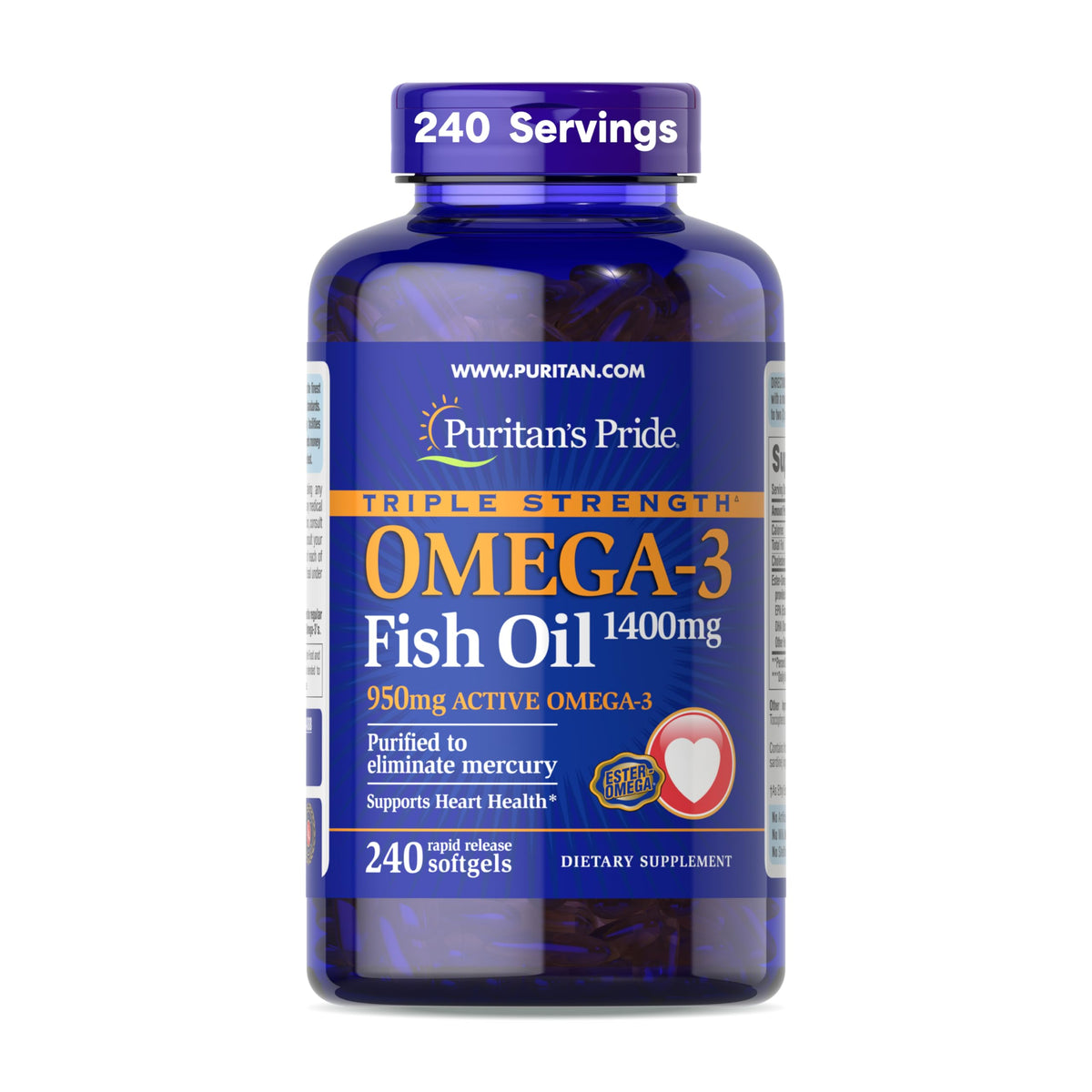 Triple Strength Omega-3 Fish Oil 1400mg 240 Softgels G3232