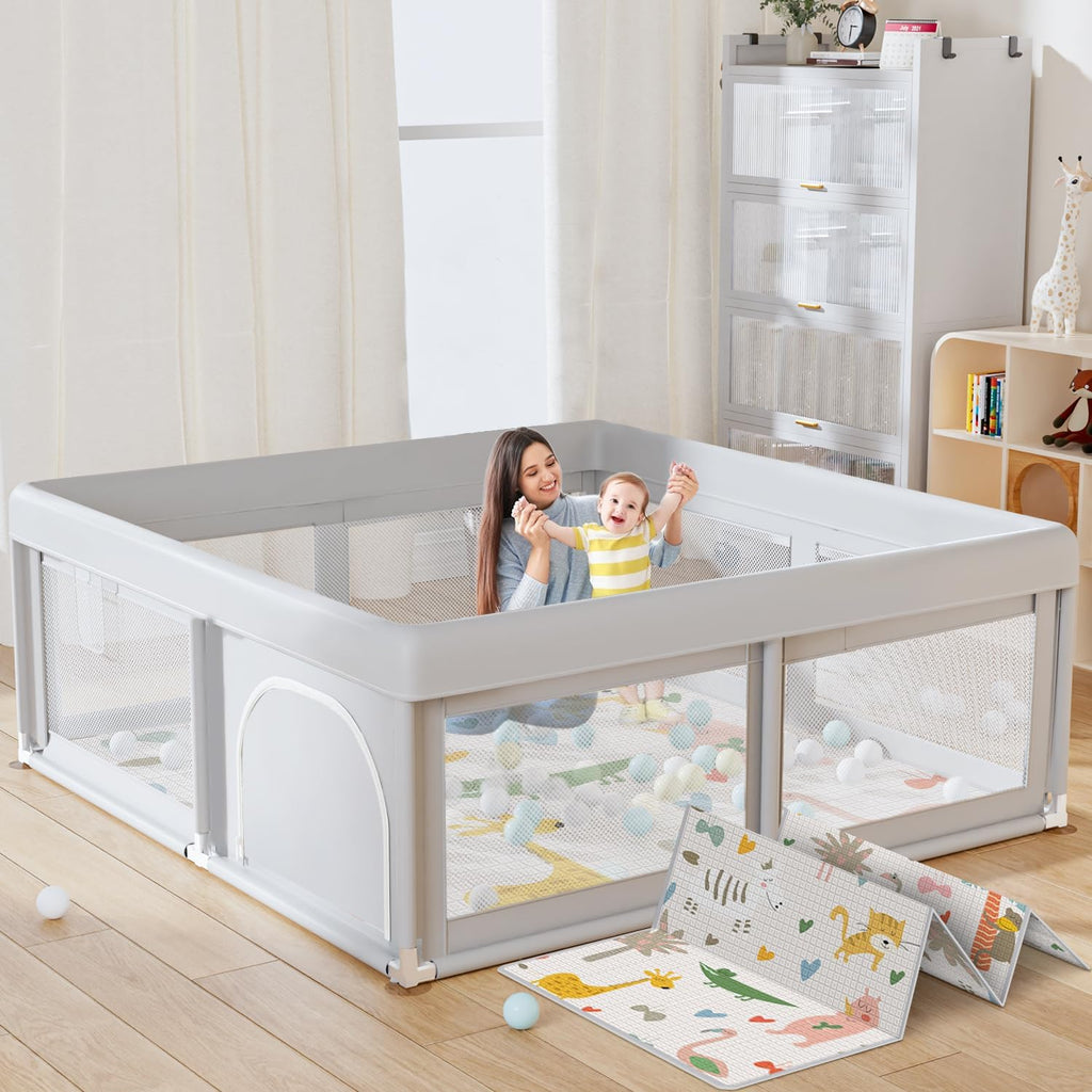 Baby Playpen with Mat, 50x50 Inch T5526