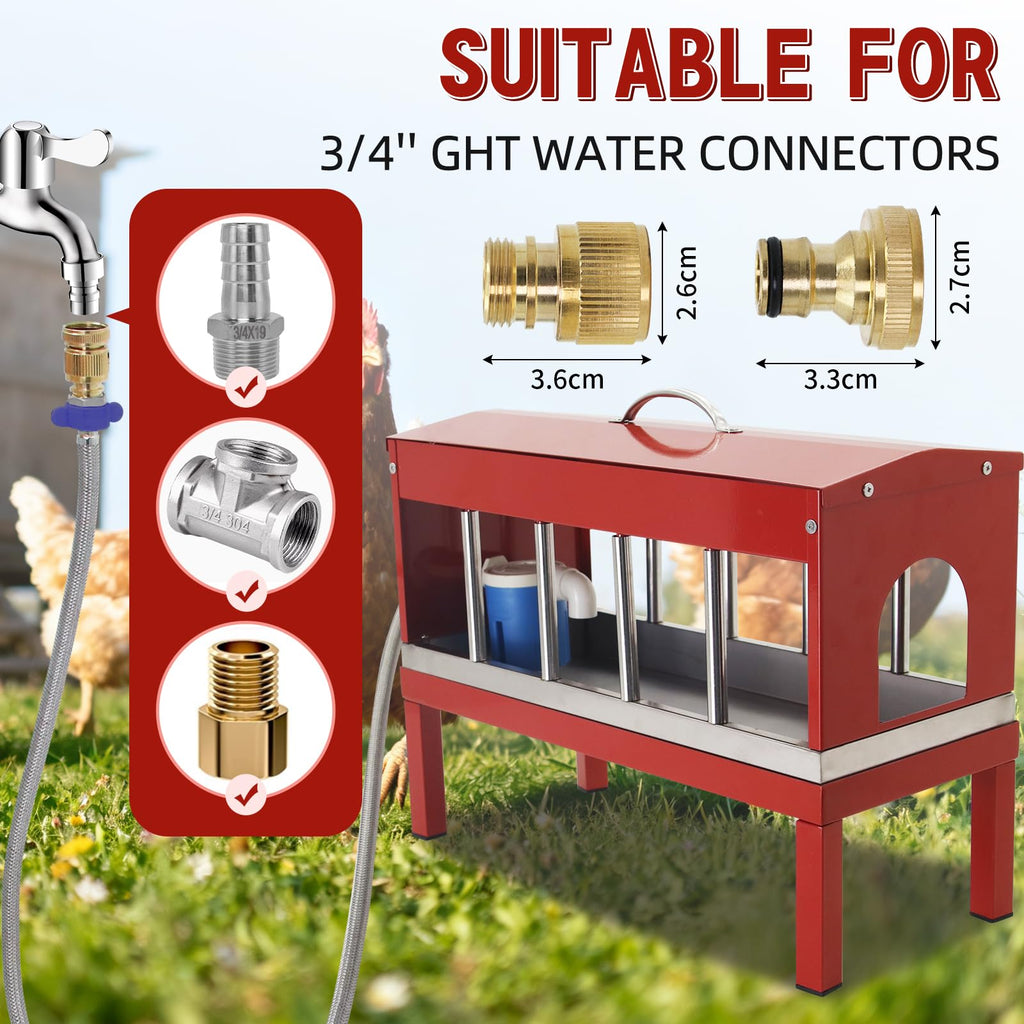 Automatic Chicken Waterer with Detachable Legs H1982