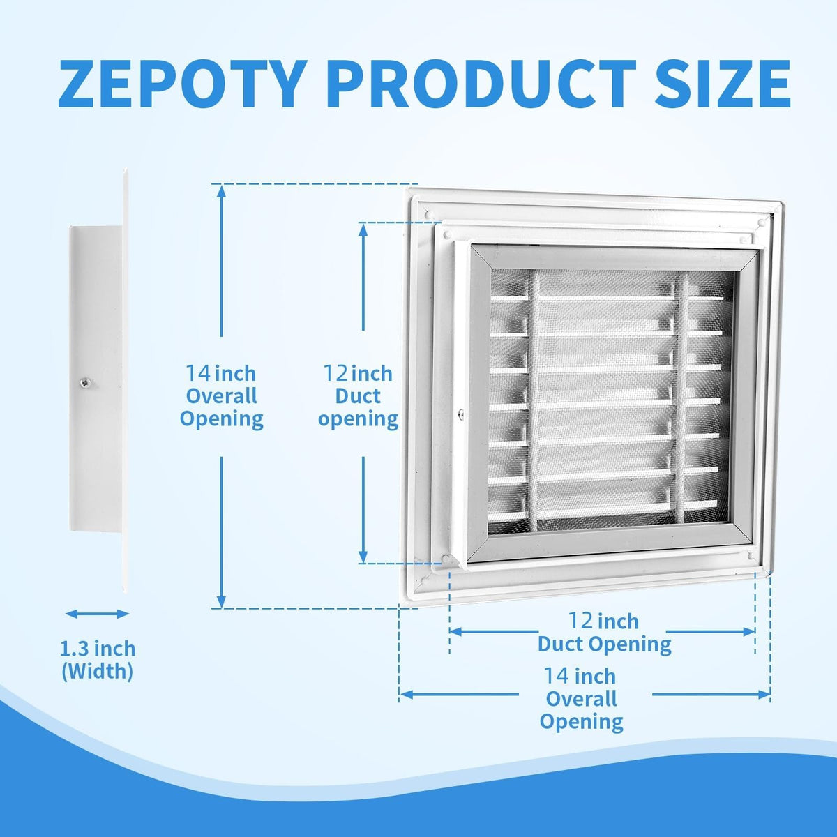 14" x 14" Aluminum Gable Vents with Screen, 2 Pack C75413