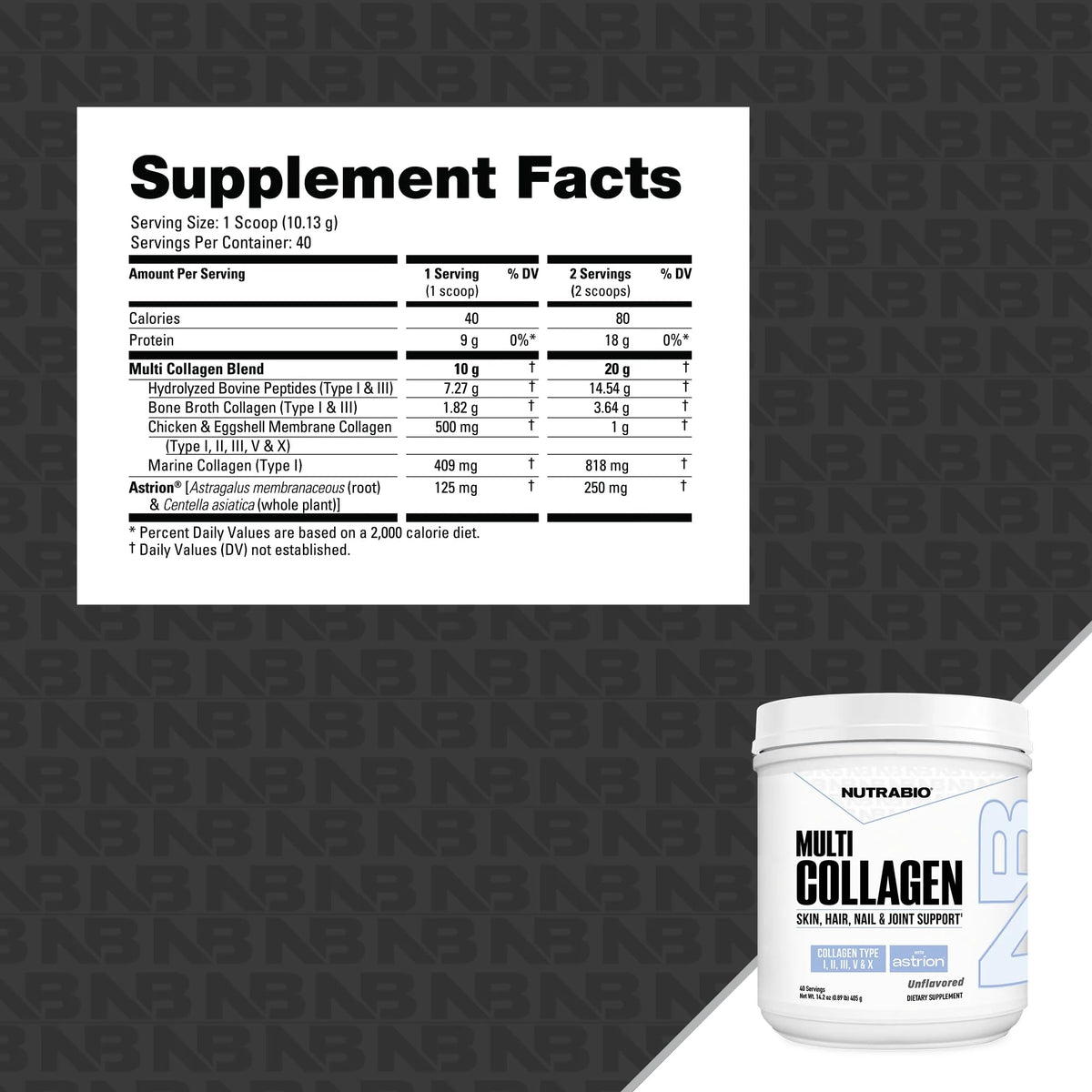 Hydrolyzed Grass-Fed Unflavored Collagen Powder 40 Servings G9596