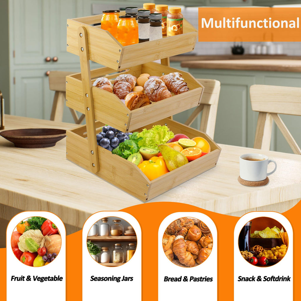 3 Tier Bamboo Fruit Basket W71691