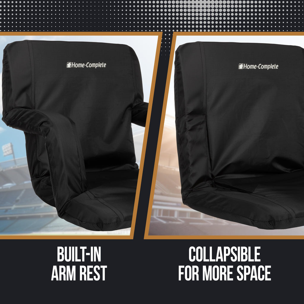 Folding Stadium Chair with Padded Back Support and Armrests Q8172