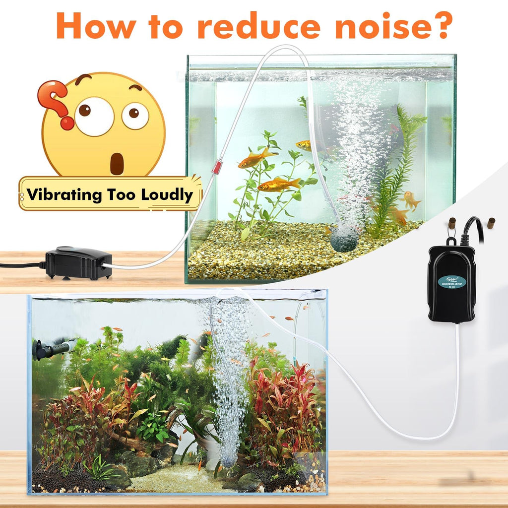 Mini Aquarium Air Pump Kit 1W for 2-20 Gallon Fish Tank with Air Tube T479