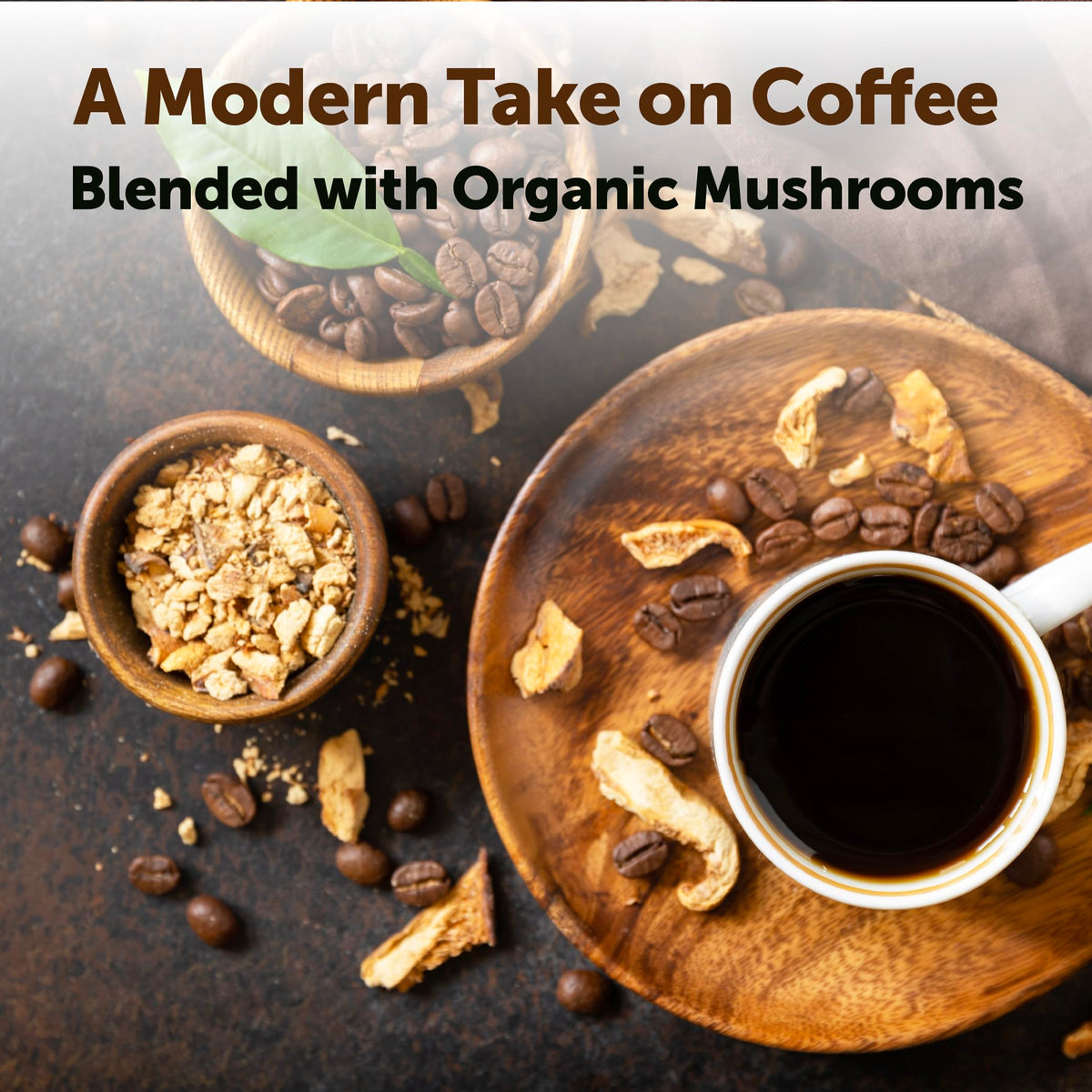 Organic Instant Mushroom Coffee, 14 oz Medium Roast Arabica D88881