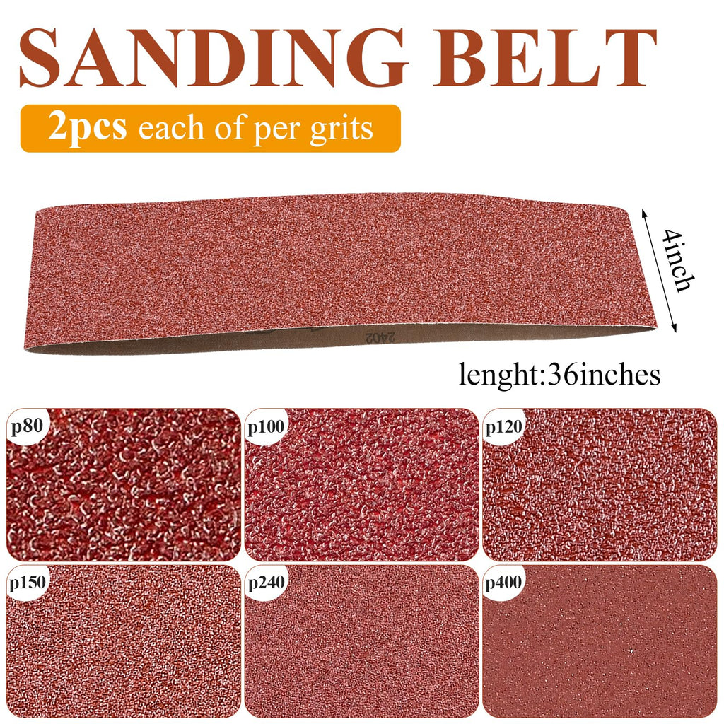 4x36 Inch Aluminum Oxide Sanding Belts and 6 Inch No-hole Sanding Discs J274