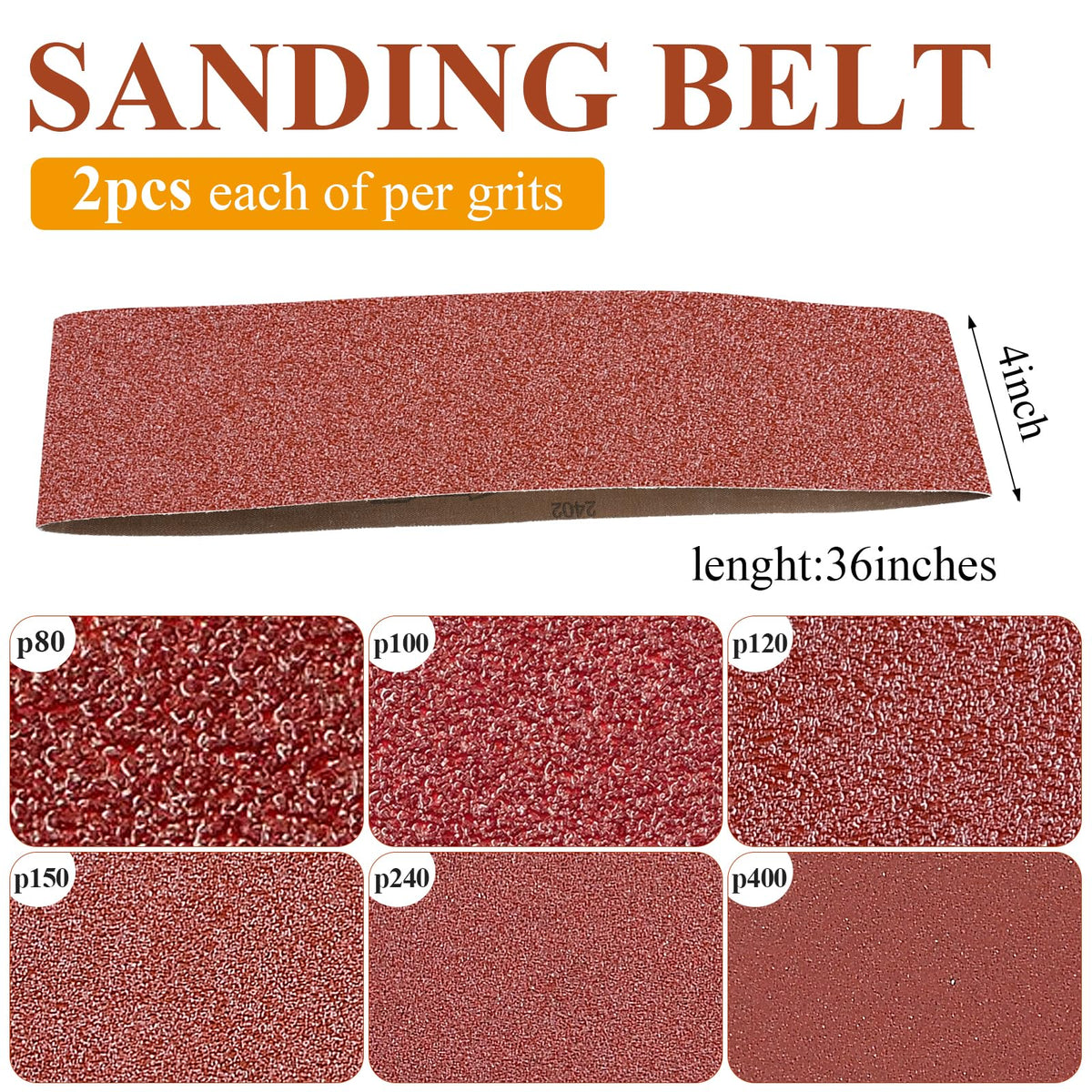 4x36 Inch Aluminum Oxide Sanding Belts and 6 Inch No-hole Sanding Discs J274