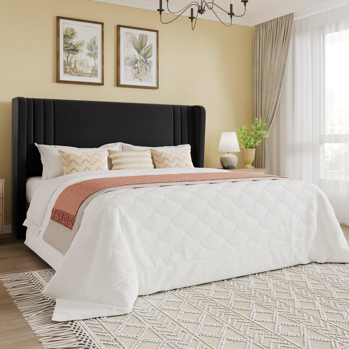 Queen Velvet Upholstered Bed Frame Q99709