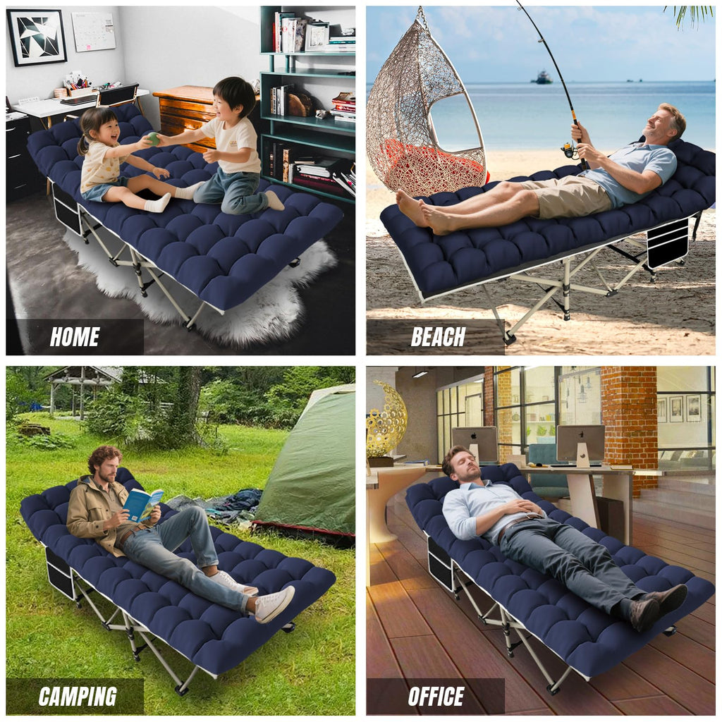Folding Camping Cot with Mattress and Carry Bag R79974