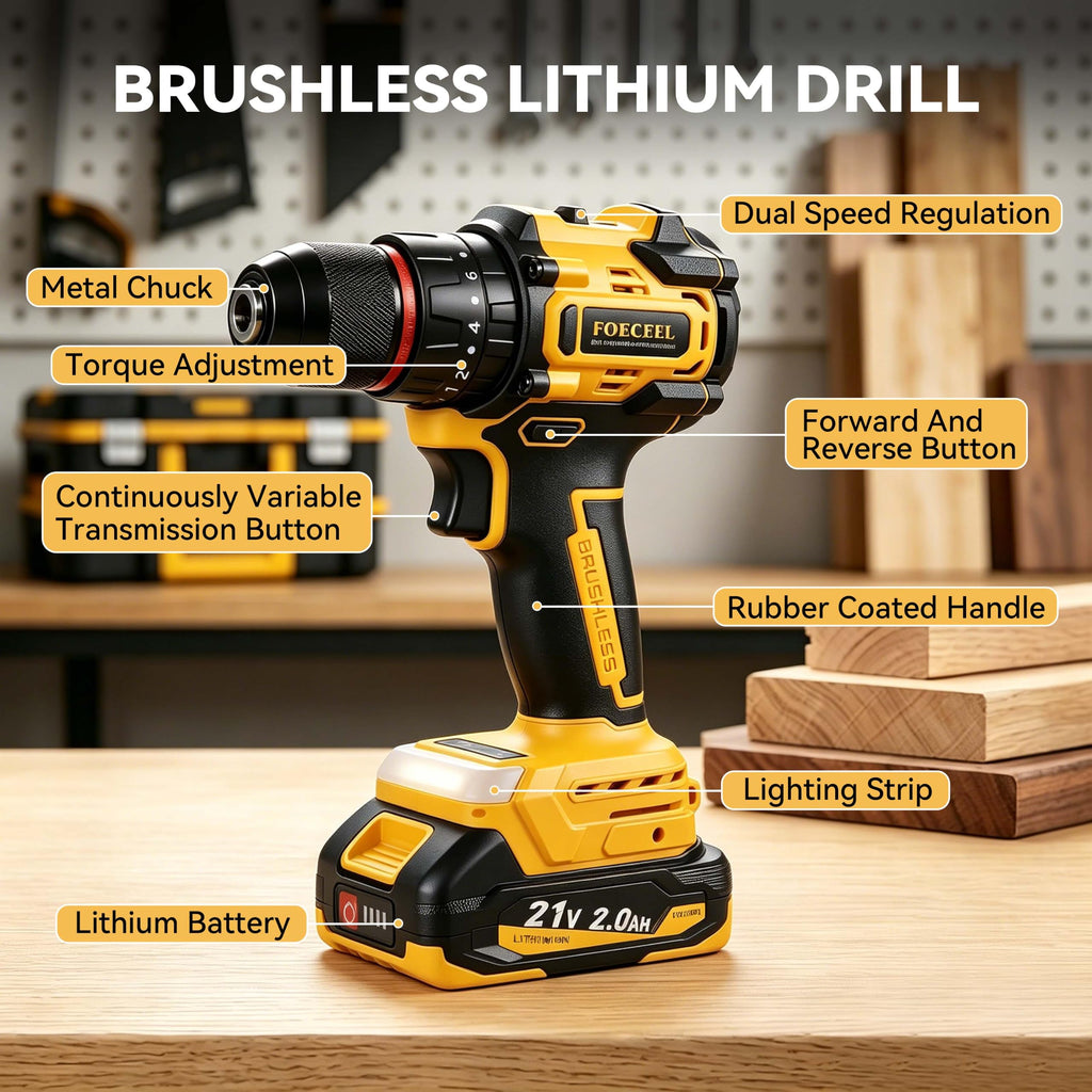 21V Brushless Cordless Drill Set X902