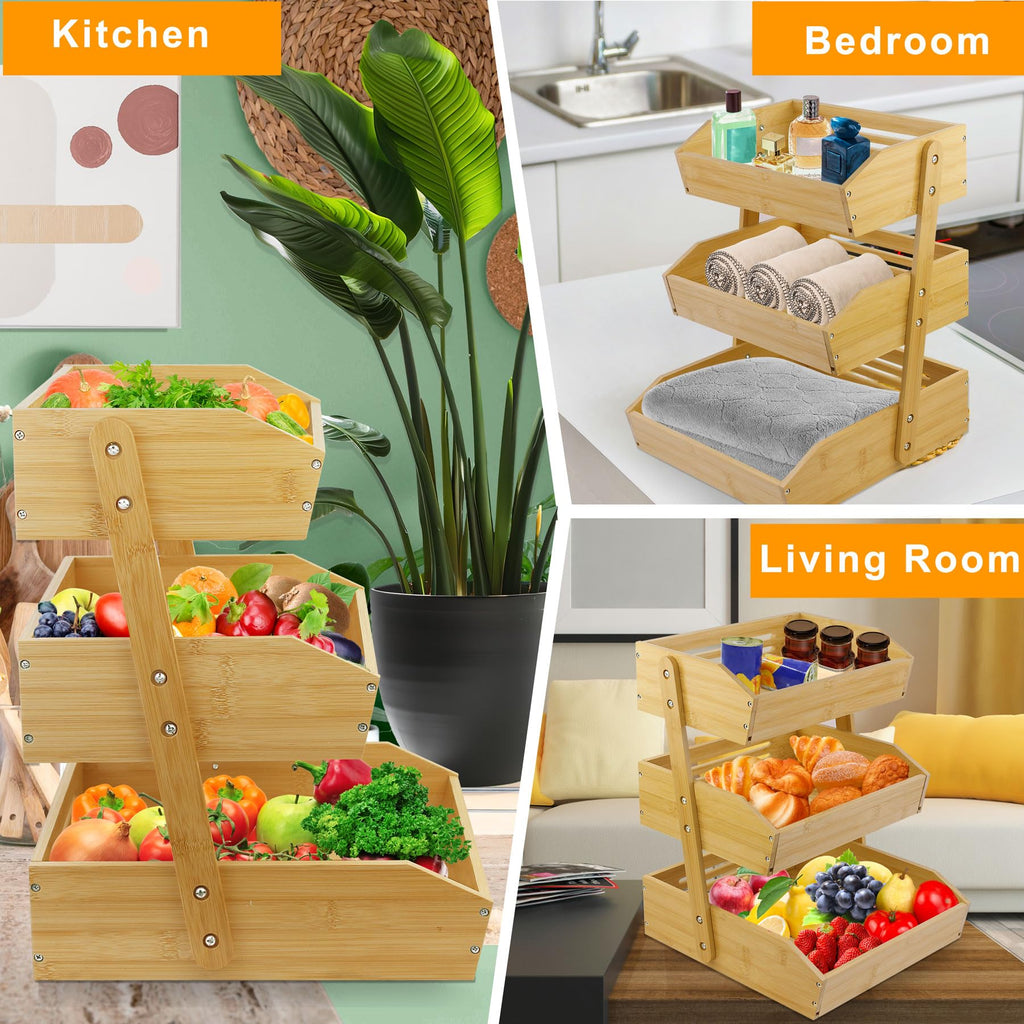 3 Tier Bamboo Fruit Basket W71691
