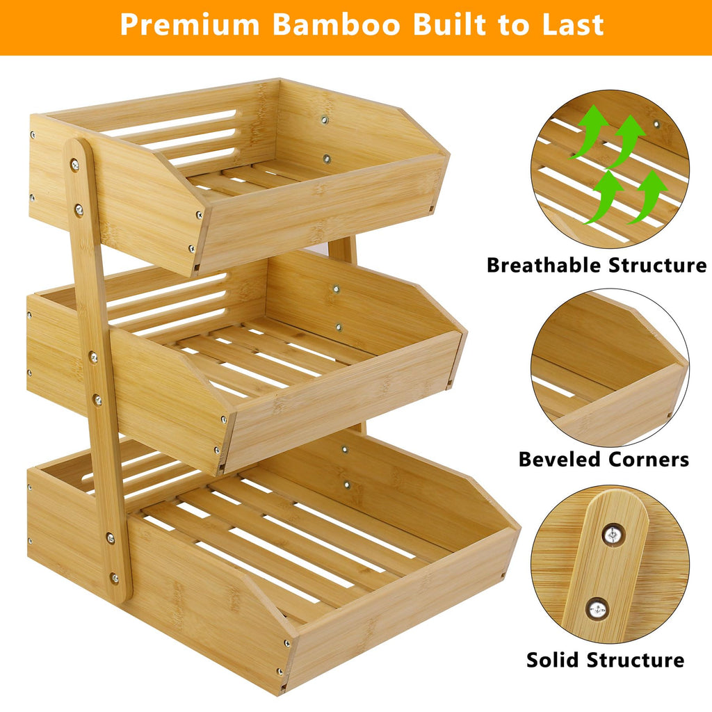 3 Tier Bamboo Fruit Basket W71691