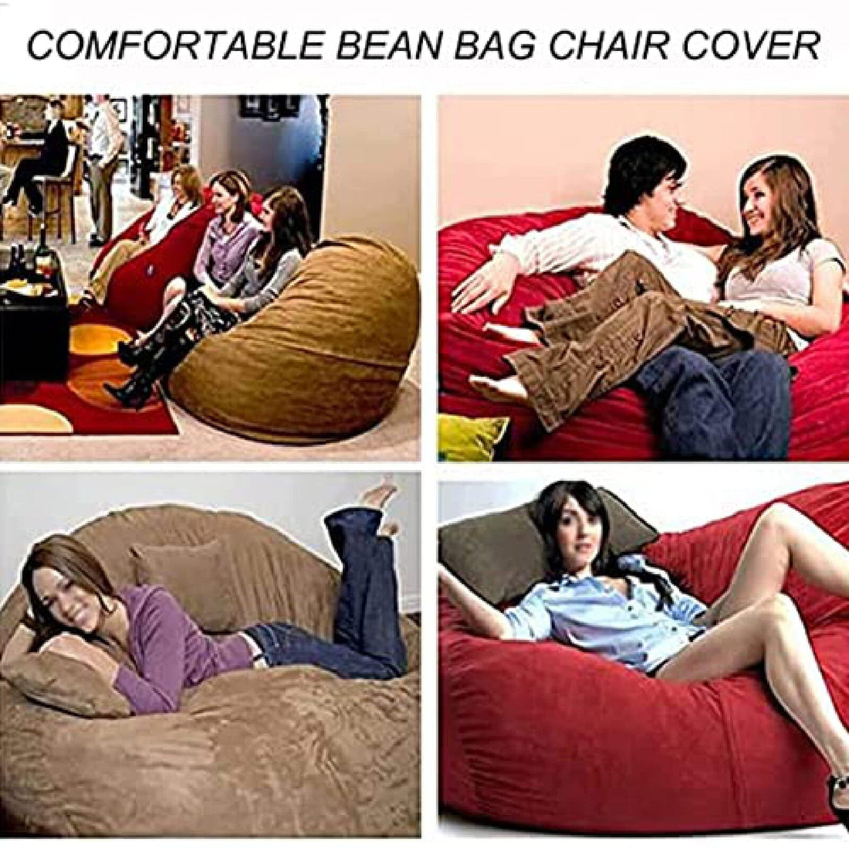 Yellow 6FT Bean Bag Chair Cover B3500
