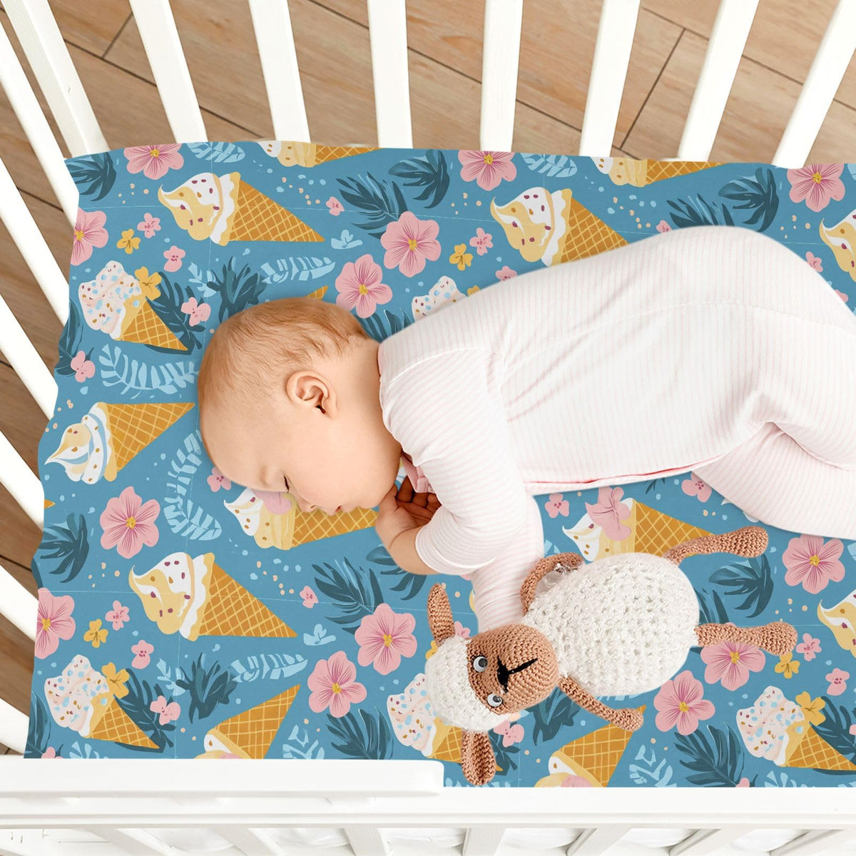 Soft Breathable Microfiber Fitted Crib Sheet Q5929