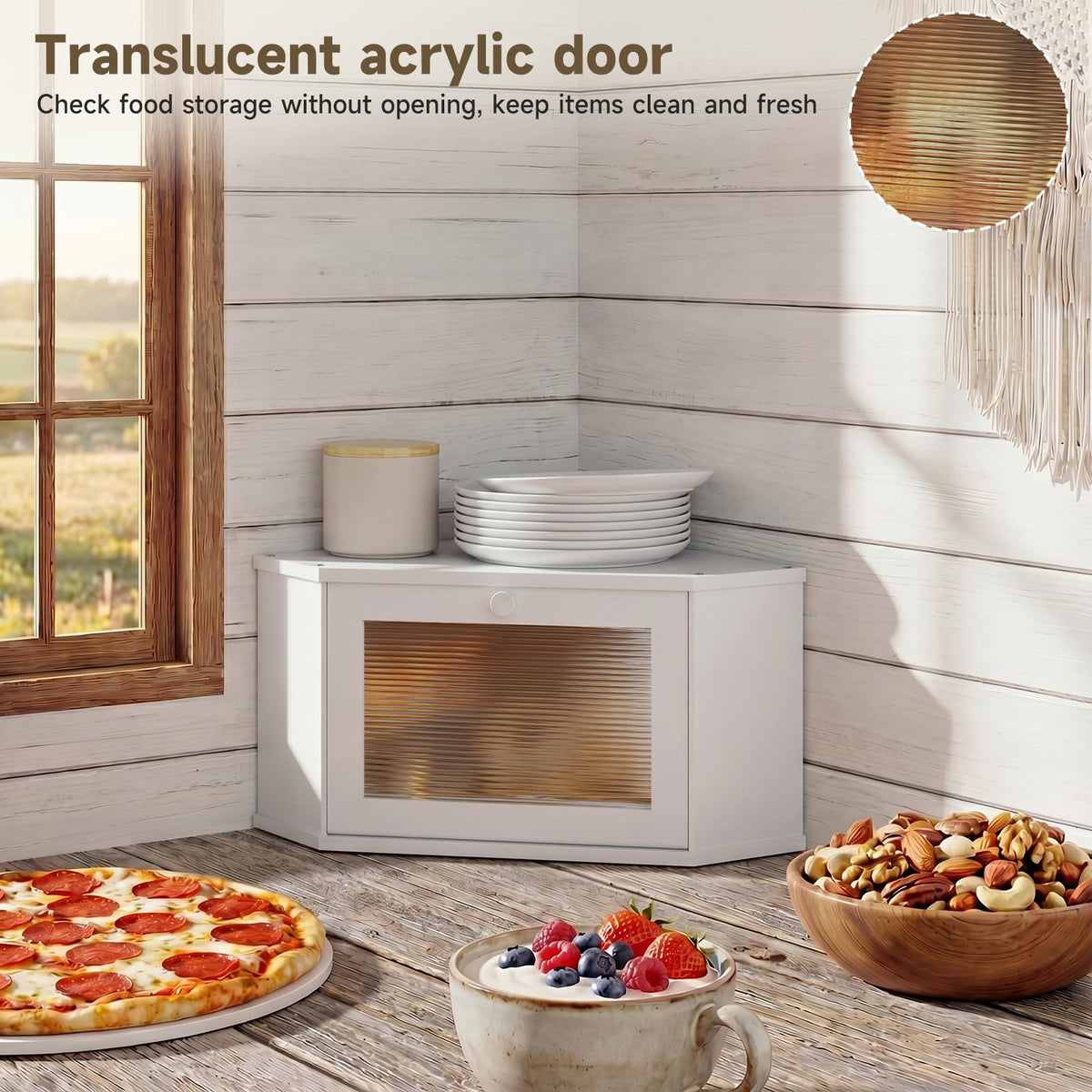 White Medium Bread Box B6771