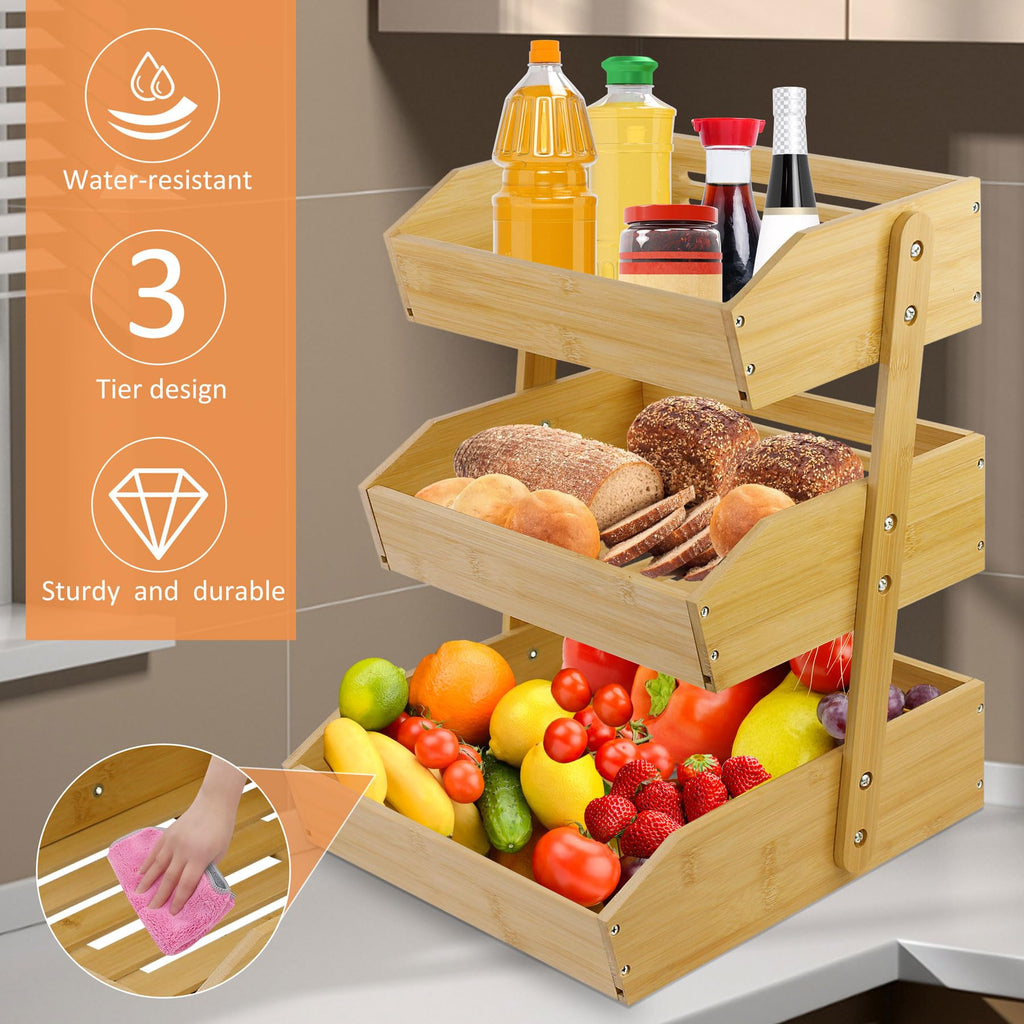 3 Tier Bamboo Fruit Basket W71691