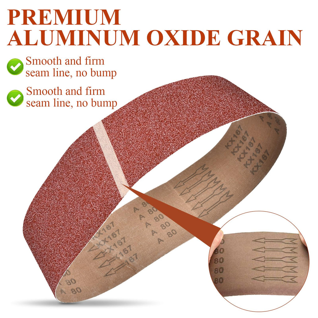 4x36 Inch Aluminum Oxide Sanding Belts and 6 Inch No-hole Sanding Discs J274