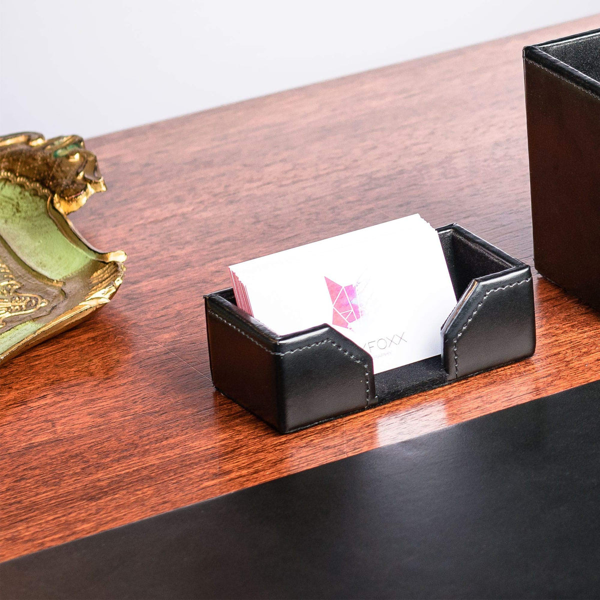 Black 8 Piece Bonded Leather Desk Set H250990
