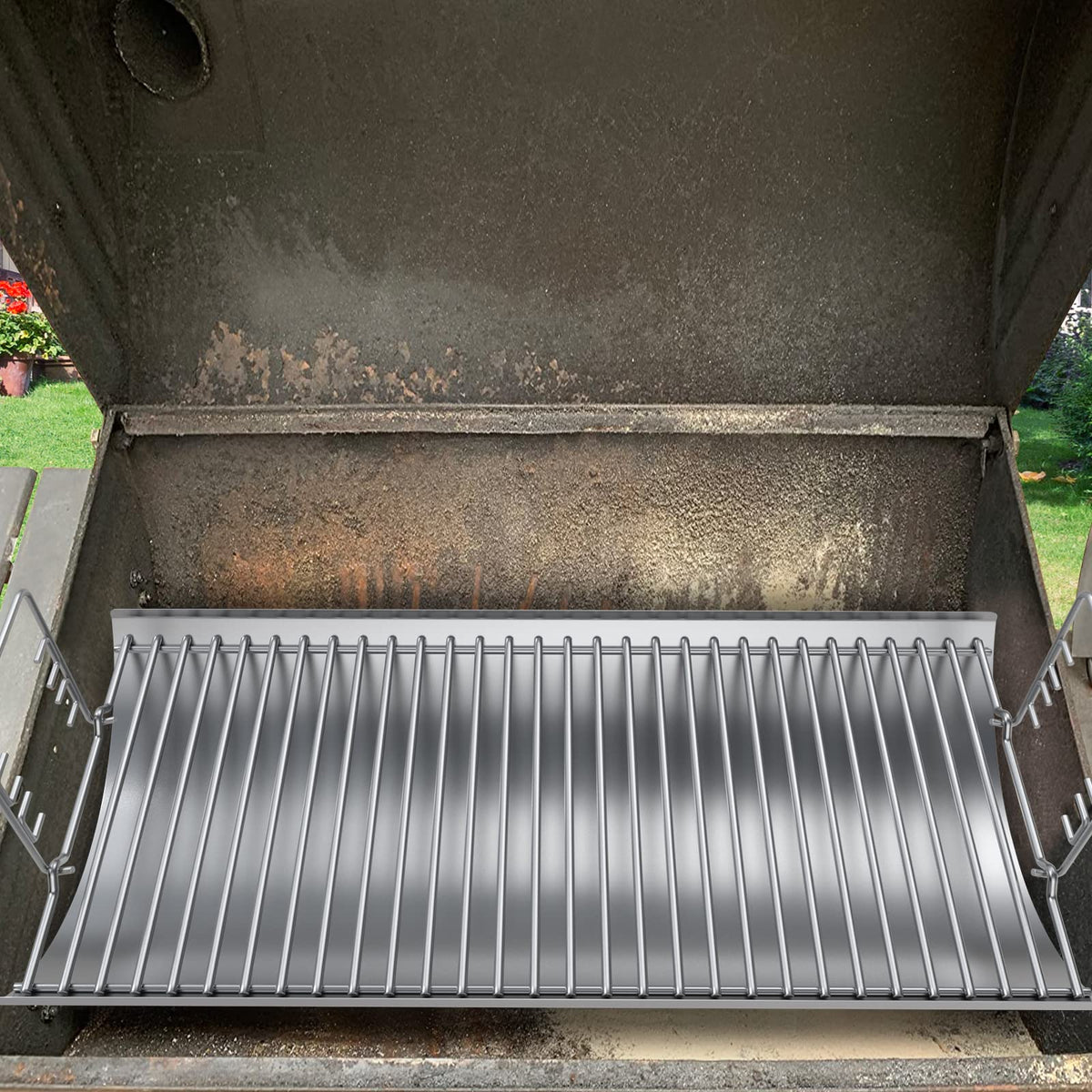 Stainless Steel 27 Inch Charcoal Ash Pan Replacement Parts L5464